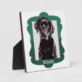 Plaque Photo Cadre photo motif customisé Labrador (Recto)
