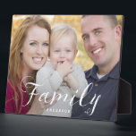 Plaque Photo Cadre photo personnalisé de famille classique<br><div class="desc">Personnalisez simplement votre texte et vos photos et créez un cadeau unique pour vous-même ou pour quelqu'un que vous aimez ! La couleur Arrière - plan peut être changée en n'importe quelle couleur de votre choix !</div>