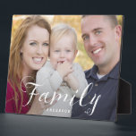 Plaque Photo Cadre photo personnalisé de famille classique<br><div class="desc">Personnalisez simplement votre texte et vos photos et créez un cadeau unique pour vous-même ou pour quelqu'un que vous aimez ! La couleur Arrière - plan peut être changée en n'importe quelle couleur de votre choix !</div>