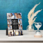 Plaque Photo Cadre photo personnalisé Montage mariage - Noir<br><div class="desc">Personnalisez simplement votre texte et vos photos et créez un cadeau unique pour vous-même ou pour quelqu'un que vous aimez ! La couleur Arrière - plan peut être changée en n'importe quelle couleur de votre choix !</div>