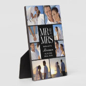 Plaque Photo Cadre photo personnalisé Montage mariage - Noir (Côté)