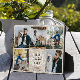 Plaque Photo Cadre photo Rustique en Bois Clair Meilleur Papa C