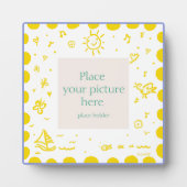 Plaque Photo Cadre solaire jaune (Devant)