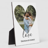 Plaque Photo Cadres cardiaques photo personnalisées Calligraphi (Côté)