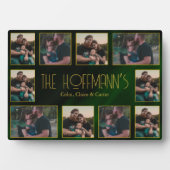 Plaque Photo Cadres élégants vert émeraude or 10 Photo de famil (Devant)