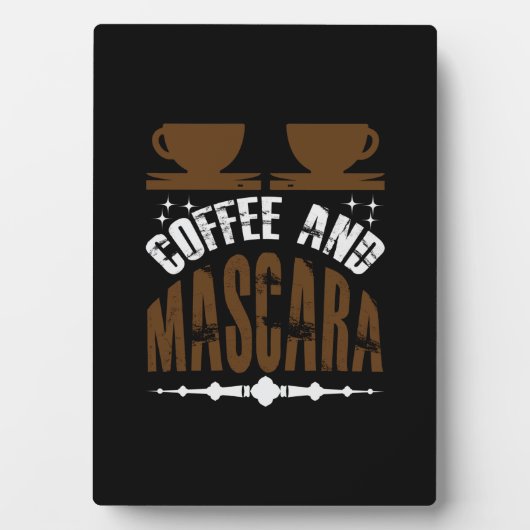 Plaque Photo Café Art Café Et Mascara (Devant)