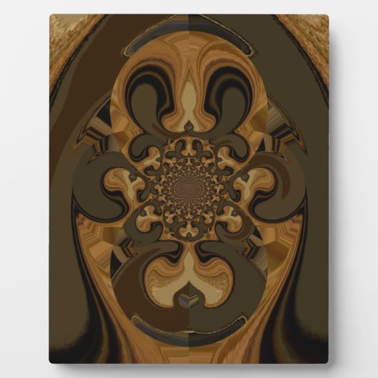 Plaque Photo Café Brown Flux Kaleidoscope Art Imprimer (Devant)