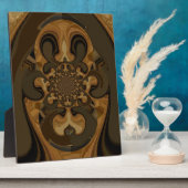 Plaque Photo Café Brown Flux Kaleidoscope Art Imprimer (Côté)