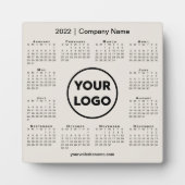 Plaque Photo Calendrier 2022 Logo de l'entreprise Beige Busines (Devant)