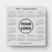 Plaque Photo Calendrier 2025 Entreprise Logo Grey Business (Devant)