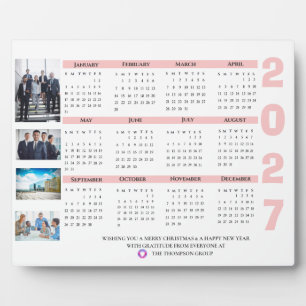 Plaque Photo Calendrier 2027 Photo d'entreprise Noël Nouvel An