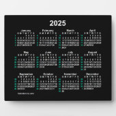 Plaque Photo Calendrier de bureau ISO 2025 Neon 52 semaines par (Devant)