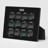 Plaque Photo Calendrier de bureau ISO 2025 Neon 52 semaines par (Côté)