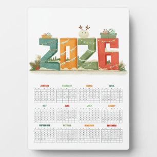 Plaque Photo Calendrier de bureau moderne 2026 - Nouvel an