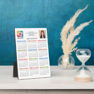 Plaque Photo Calendrier de marketing 2026 avec logo d'entrepris