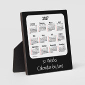 Plaque Photo Calendrier des semaines noires 2027 par Janz (Recto)