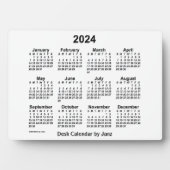 Plaque Photo Calendrier du bureau blanc 2024 par Janz 5x7 (Devant)