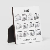 Plaque Photo Calendrier du bureau blanc 2029 par Janz (Recto)