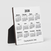 Plaque Photo Calendrier du bureau blanc 2030 par Janz (Recto)
