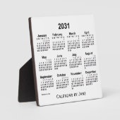 Plaque Photo Calendrier du bureau blanc 2031 par Janz (Recto)