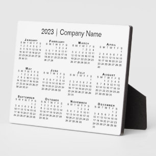 Plaque Photo Calendrier minimum 2023 Nom de l'entreprise Bureau