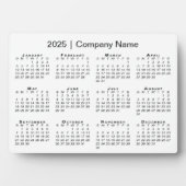 Plaque Photo Calendrier minimum 2025 Nom de l'entreprise Bureau (Devant)