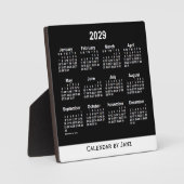 Plaque Photo Calendrier Neon White Desk 2029 par Janz (Recto)