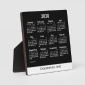Plaque Photo Calendrier Neon White Desk 2030 par Janz (Recto)