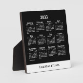 Plaque Photo Calendrier Neon White Desk 2033 par Janz (Recto)