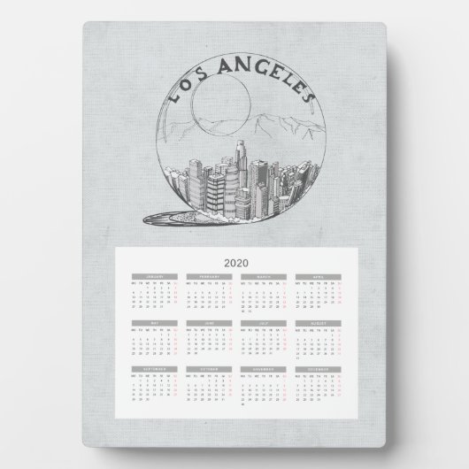 Plaque Photo Calendrier Travel City Année complète 2020 (Devant)