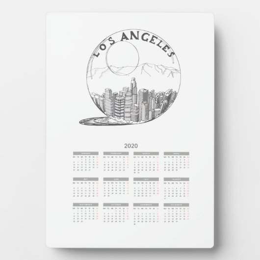 Plaque Photo Calendrier Travel City Année complète 2020 (Devant)