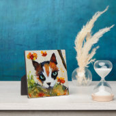 Plaque Photo Calico cat dans le jardin (Insitu)