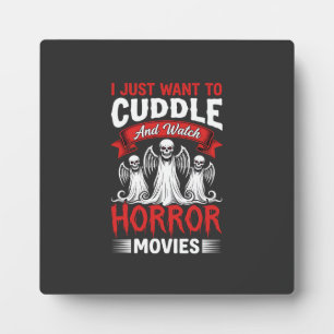 Plaque Photo Câlins et films d'horreur Squelette Halloween 