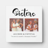 Plaque Photo Calligraphie des soeurs 2 Photo Collage Citation d (Devant)