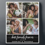 Plaque Photo Calligraphie Meilleurs amis Forever Photo Collage<br><div class="desc">Éclairez votre fête des bontés et sa maison avec cette magnifique plaque de collage photo 'best friends for ternal'. Comprend un bloc de base de couleur noire tendance (qui peut être changé à n'importe quelle couleur), 4 images carrés qui peut être téléchargé facilement à partir de votre ordinateur ou téléphone,...</div>
