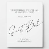 Plaque Photo Calligraphie moderne S'il vous plaît signer Mariag (Devant)