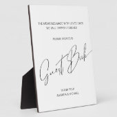 Plaque Photo Calligraphie moderne S'il vous plaît signer Mariag (Côté)