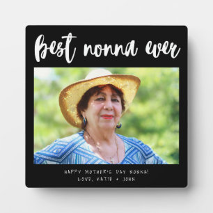 Plaque Photo Calligraphie noir et blanc meilleure Nonna jamais