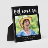 Plaque Photo Calligraphie noir et blanc meilleure Nonna jamais (Recto)