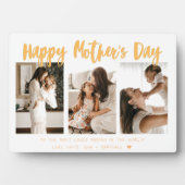 Plaque Photo Calligraphie or jaune 3 Photo Fête des Mères (Devant)