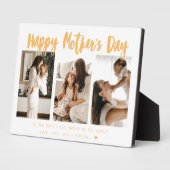 Plaque Photo Calligraphie or jaune 3 Photo Fête des Mères (Côté)