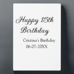 Plaque Photo calligraphie simple minimum heureux 15e anniversai<br><div class="desc">conception</div>