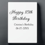 Plaque Photo calligraphie simple minimum heureux 15e anniversai<br><div class="desc">conception</div>