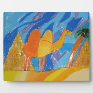 Plaque Photo Camel Art by Kids