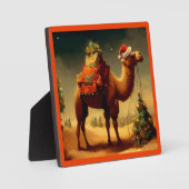 Plaque Photo Camel de Noël 1 (Recto)