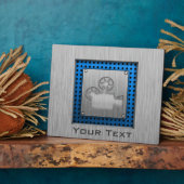 Plaque Photo Caméra de cinéma en métal brossé (Côté)