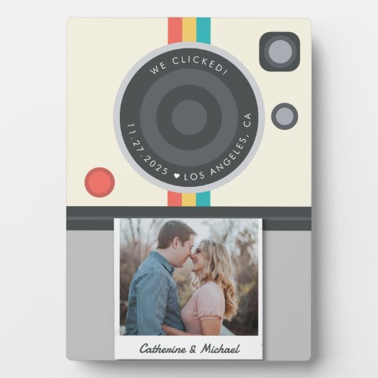 Plaque Photo Caméra instantanée Couple Photo Mariage unique (Devant)