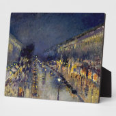 Plaque Photo Camille Pissarro - Boulevard Montmartre en nuit (Côté)
