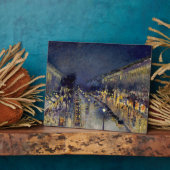 Plaque Photo Camille Pissarro - Boulevard Montmartre en nuit (Côté)