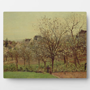 Plaque Photo Camille Pissarro The Orchard, 1870 (oil on canva